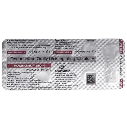 vomikind md 4mg tablet 10's